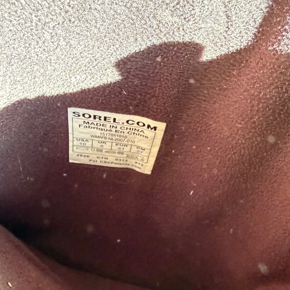 Sorel Slimpack Tall Gray Leather riding Boots women’s size 10 - Picture 8 of 16